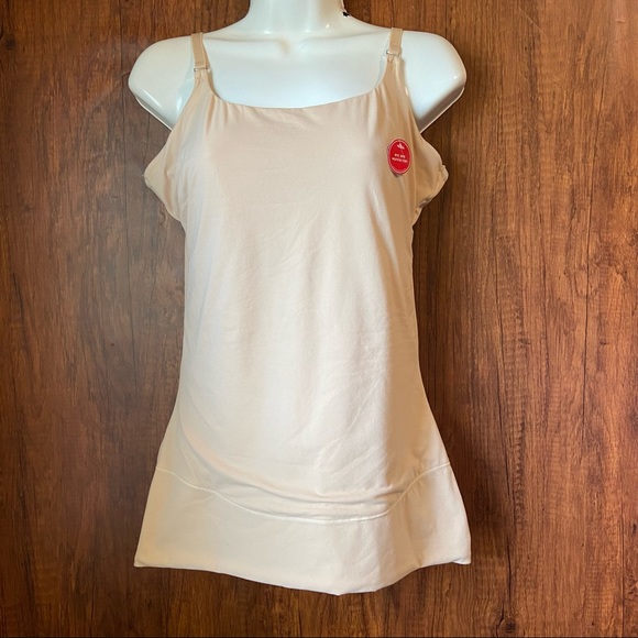 Spanx Assets Adjustable Strap Tank Top Inner Mesh Shaping Panel 1X Nude NEW - Picture 1 of 5